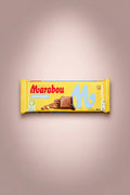 Warabou chocolate bar packaging on a black background